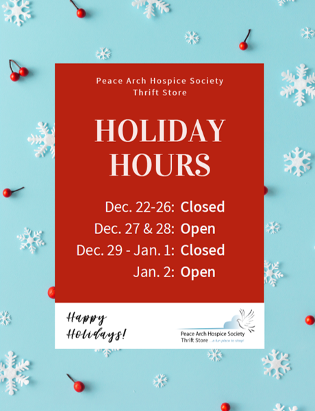 Thrift Store Holiday Hours
